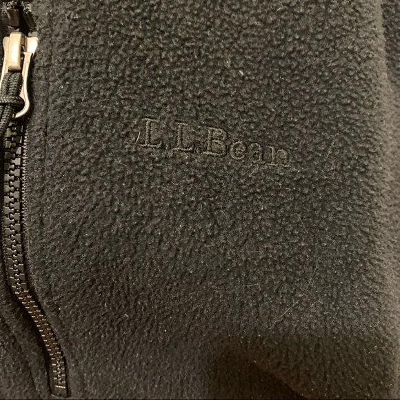 L.L. Bean mens fleece zip up [black, size large, vintage] - Picture 6 of 6
